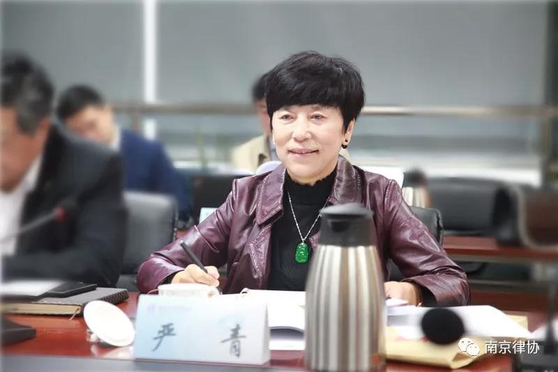 南京市律师行业党委委员,市律协副会长严青同志出席会议
